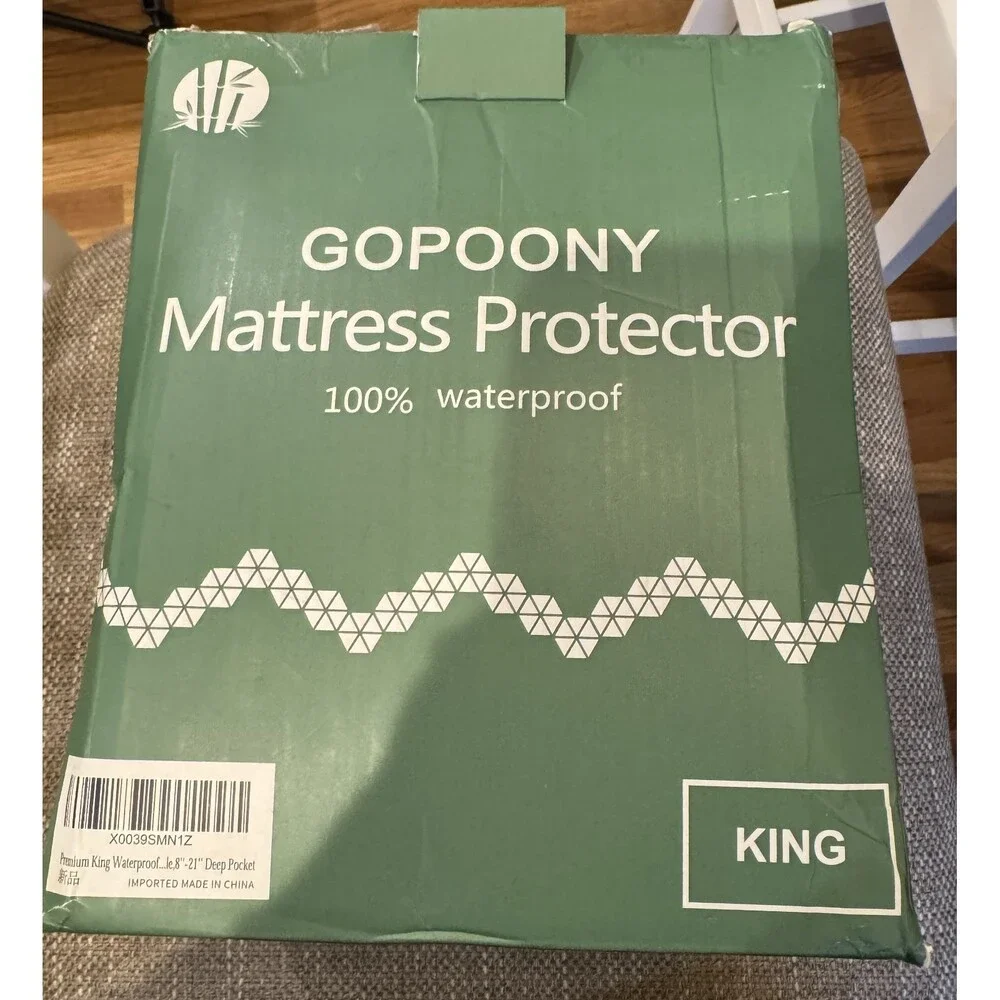 GOPOONY King Mattress Protector 100% Waterproof Hypoallergenic New Deep Pocket